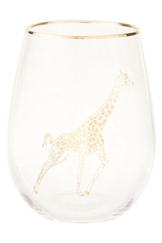 Image of Premier Housewares 33Nomi Giraffe Stemless Wine Glass Clear