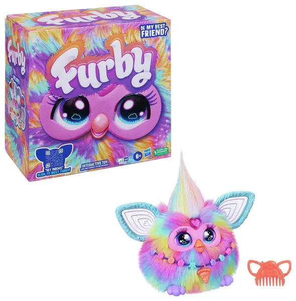 image of Furby Tie Dye Interactive Toy Plush