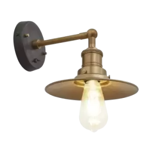 image of Industville Brooklyn Flat Wall Light - 8" Brass / Brass