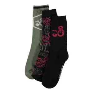 Image of HASBRO Dungeons & Dragons Iconic Logo Crew Socks, Male, 39/42, Multi-colour (CR255872HSB-39/42)