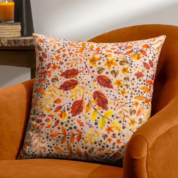 image of Autumn Walk Cushion Rust, Rust / 50 x 50cm / Polyester Filled