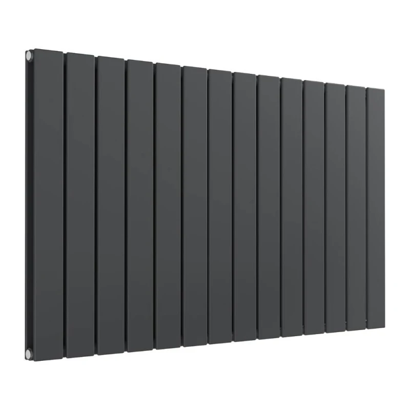 Image of Bathroom Kingdom Flat Anthracite Double Flat Panel Horizontal Radiator 600x1032 in Grey Grey Unisex