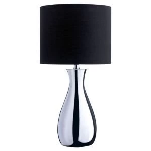 image of Fiona Black Chrome Effect Table Lamp