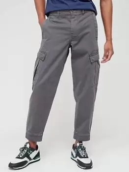 Image of BOSS Sisla 4 Cargo Trousers, Dark Grey, Size 46, Inside Leg Regular, Men