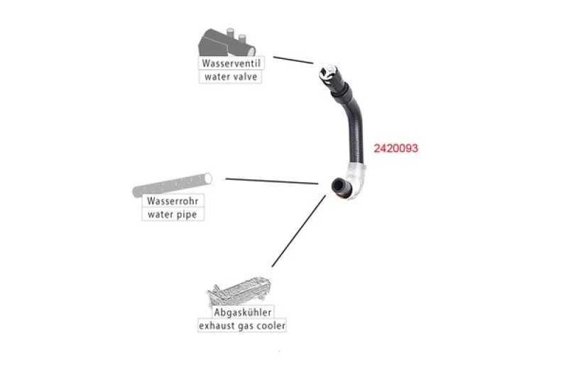 Image of Radiator hose METZGER 2420093