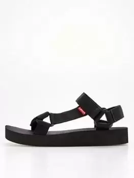 Image of Levis Levis Cadys Low Sandal - Black, Size 8, Women