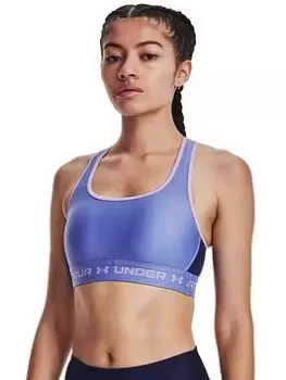 Image of Under Armour Crossback Mid Bra, Blue, Size XL, Women