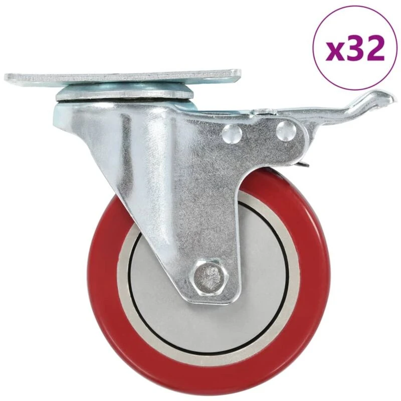 Image of VIDAXL 32 pcs Swivel Casters 100 mm Vidaxl 8719883718873