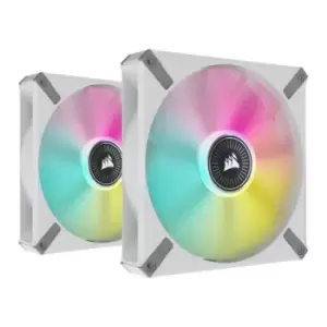 image of Corsair iCUE ML140 RGB ELITE Premium 140mm PWM White - 2 Pack