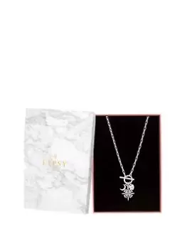 Image of Lipsy Silver Pastel Celestial T Bar Charm Necklace - Gift Boxed, Silver, Women