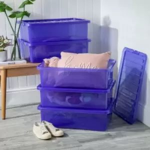 Image of Wham Set 5 Crystal 32 Litre Box & Lid - Blue