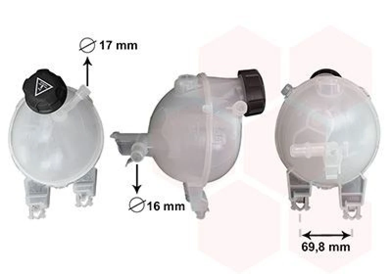 Image of VAN WEZEL Coolant expansion tank VAN WEZEL 4001E001