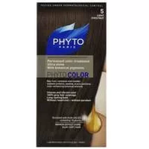 image of PHYTO COLOR: Permanent Color-Treatment Shade: 5 Light Chestnut