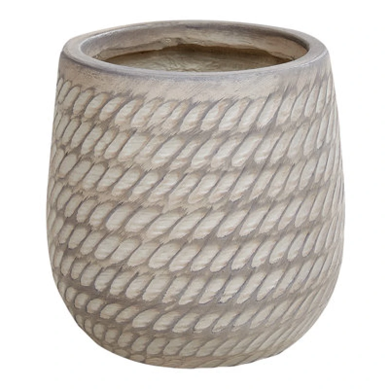 Image of Beliani Plant Pot Livadia 19cm Taupe