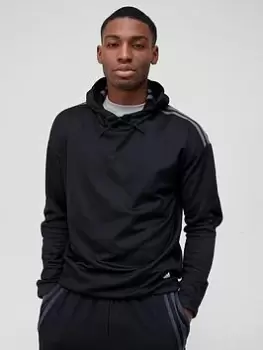 Image of Adidas Future Icons 3-Stripe Travel Hoodie - Black