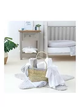 Image of Clair De Lune Marshmallow Baby Gift Basket- Grey