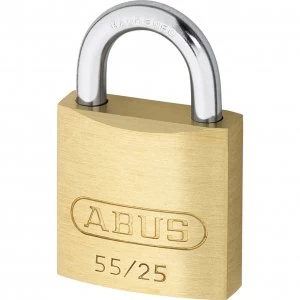 image of Abus 55 Series Basic Brass Padlock 25mm Standard