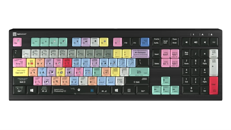 Image of Logickeyboard LKB-PHOTOCC-A2PC-UK keyboard Gaming USB QWERTY English B