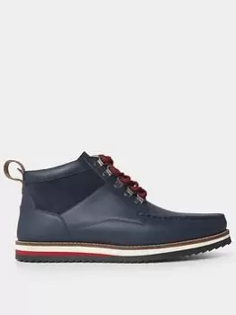 image of Joe Browns Drifter Leather And Suede Boot - Navy, Size 11, Men