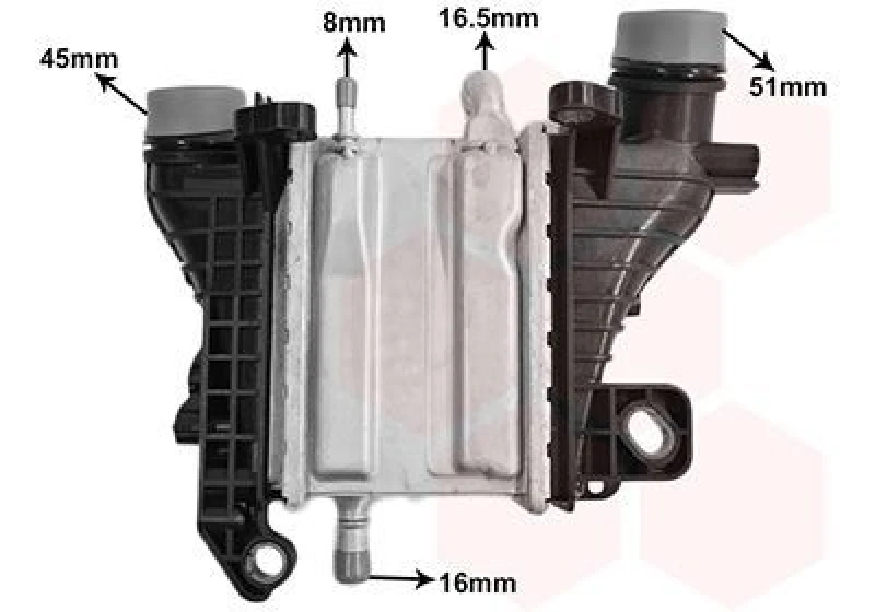 Image of VAN WEZEL Intercooler VAN WEZEL 15014701