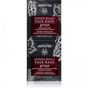 Image of Apivita Express Beauty Grape Firming Anti-Wrinkle Face Mask 2 x 8ml