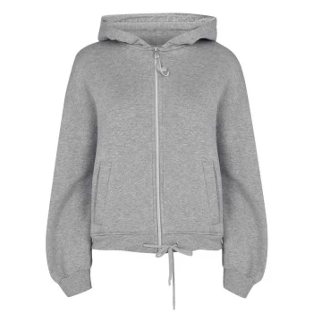 image of Ugg Half Moon Zip Through Hoodie - Grey