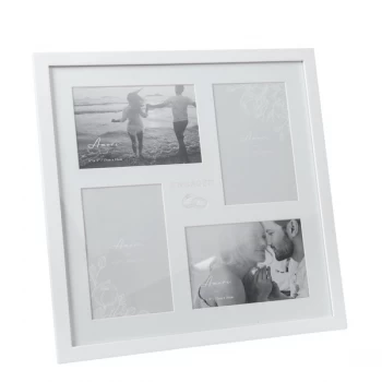 Image of AMORE BY JULIANA Multi Aperture Photo Frame - Engaged