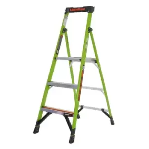 image of 3 Tread Mighty Lite Hiviz GRP Fibreglass Step Ladder