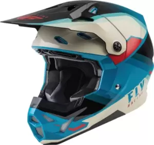 Image of FLY Racing Formula CP Rush Motocross Helmet, black-white-blue, Size 2XL, black-white-blue, Size 2XL