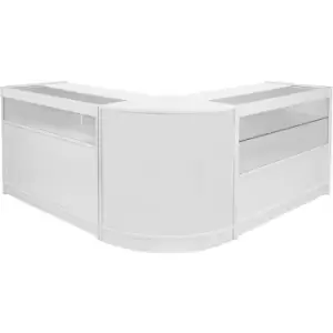 Image of MonsterShop Leo Shop Counter Cabinets & Retail Display Glass - Brilliant White