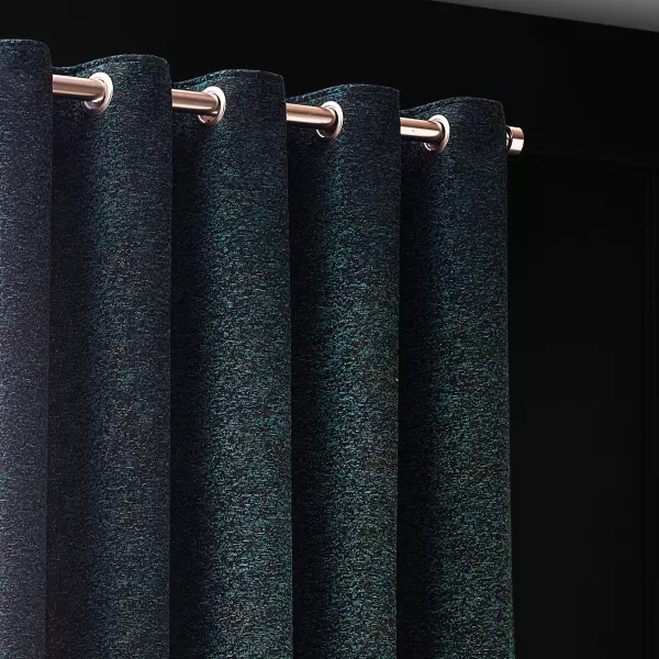 Image of Galaxy Room Darkening Eyelet Curtains Emerald, Emerald / 168 x 137cm