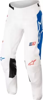 image of Alpinestars Racer Compass Motocross Pants, white-red, Size 30, white-red, Size 30