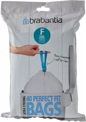 image of Brabantia 20L Size F Bin Liners - Pack of 40