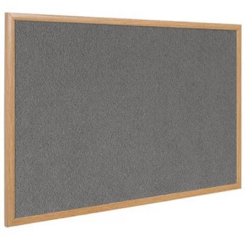 image of Bi-Office Earth-It Grey Felt Ntcbrd Oak Frame 180x120cm