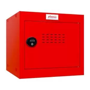 image of Phoenix CL Series Size 1 Cube Locker in Red with Combination Lock