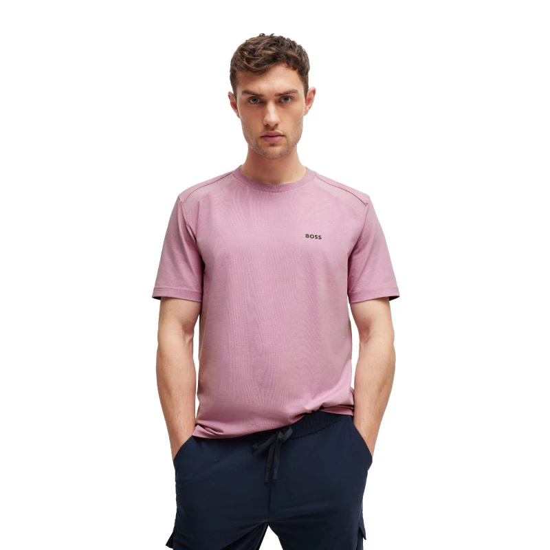 Image of Boss Mens T Tape Short Sleeve Polo Shirt Pastel Purple male S