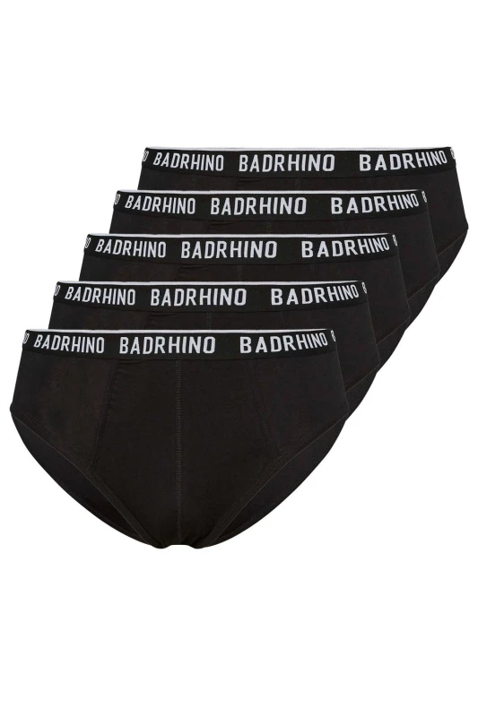 Image of BadRhino BadRhino Men 5 Pack Briefs in Black Size: 5-6X-Large Black 5-6XL Male 5063110767046