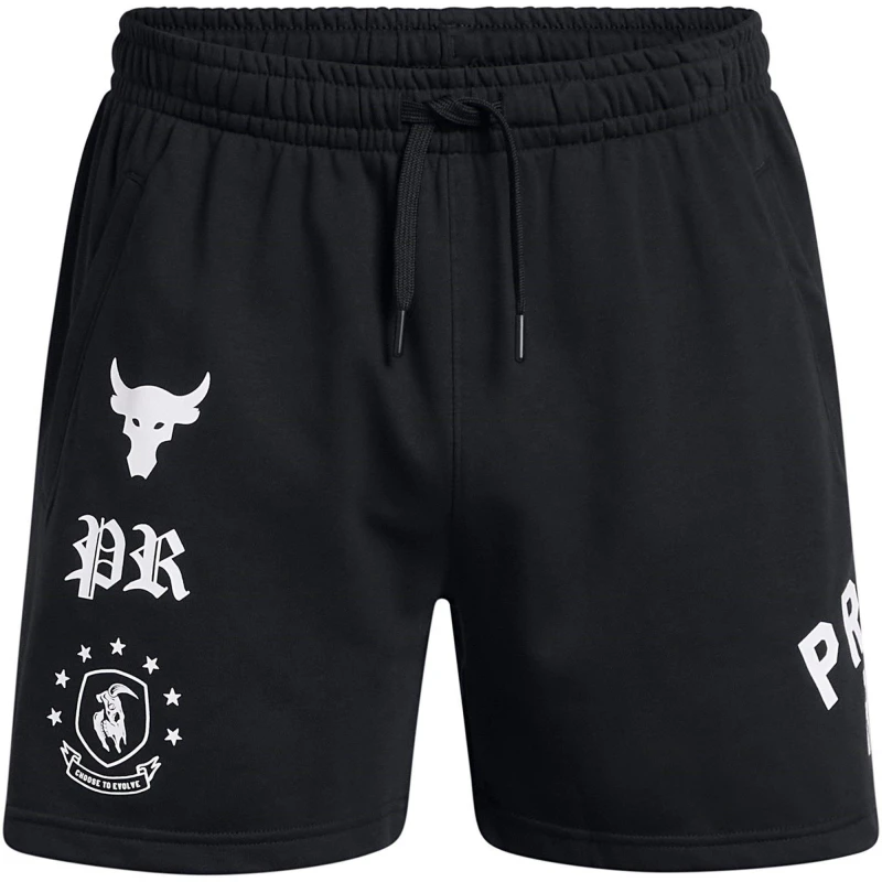 Image of Under Armour Mens Terry Fleece Jogger Shorts Black male XS