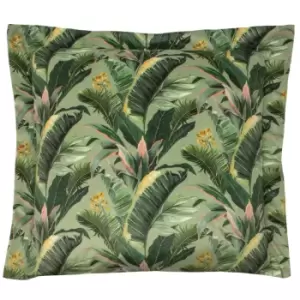 Image of Manyara Leaves Square Cushion Multicolour