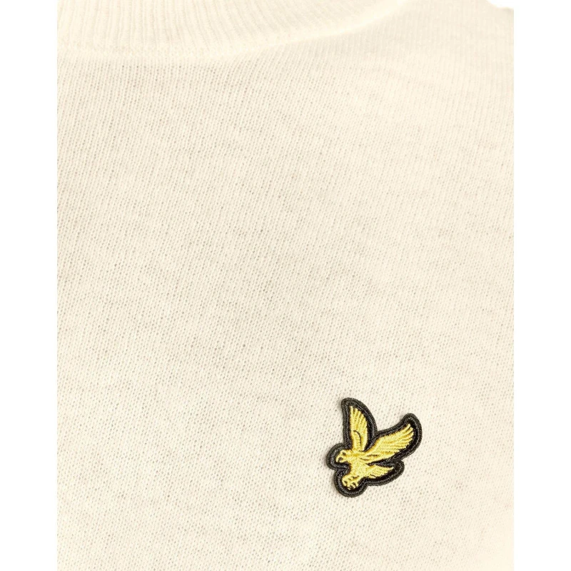 Image of Lyle and Scott Mens Cotton Crew Neck Jumper Drop Cloth Marl male XS