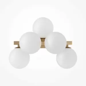 Image of Maytoni Lighting - Maytoni Maytoni Dallas Modern 5 Light Wall Lamp Gold, Matte White Shade, G9