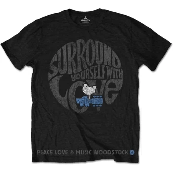 Image of Woodstock - Surround Yourself Unisex Large T-Shirt - Black