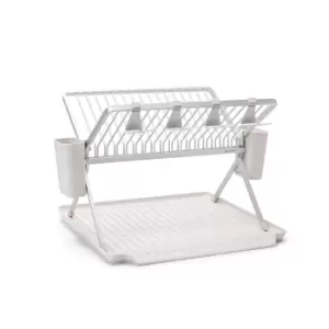 image of Brabantia Foldable Dish Rack, Large - Light Grey