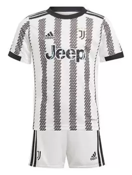 Image of adidas Kids Juventus Home 22/23 Mini Kit, White/Black, Size 18-24 Months