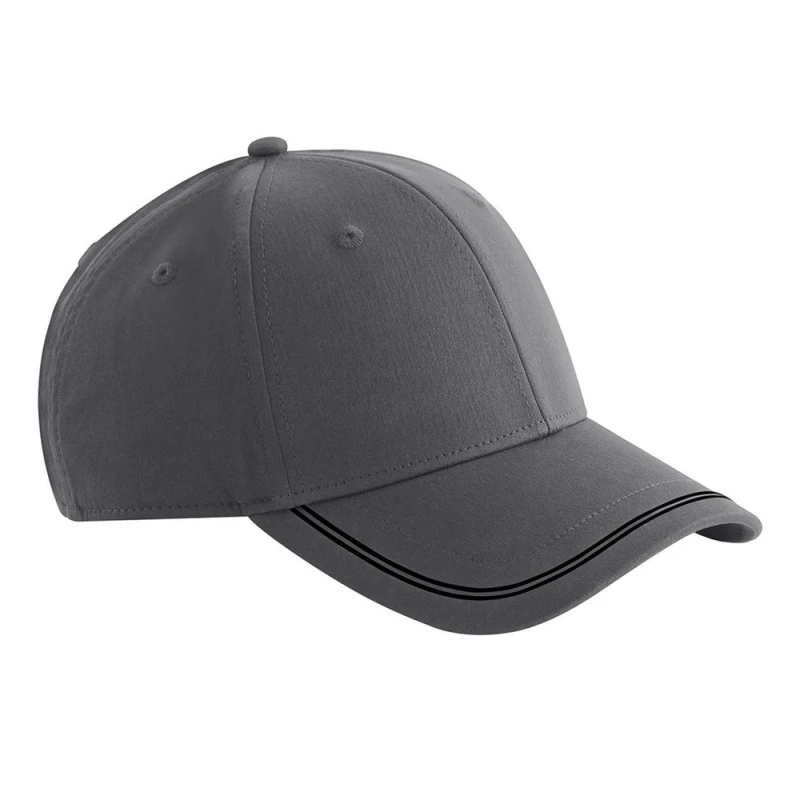 Image of Beechfield Mens Match Day Baseball Cap in Grey Grey Male One Size