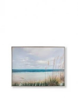 image of Graham & Brown Coastal Shores Hand-Painted Framed Canvas Print