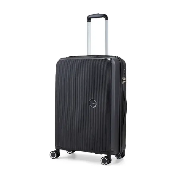Image of Rock Luggage Hudson VXP4D 8 Wheel Hardshell Medium Black Suitcase