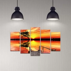 Image of 5DMDF-11 Multicolor Decorative MDF Painting (5 Pieces)