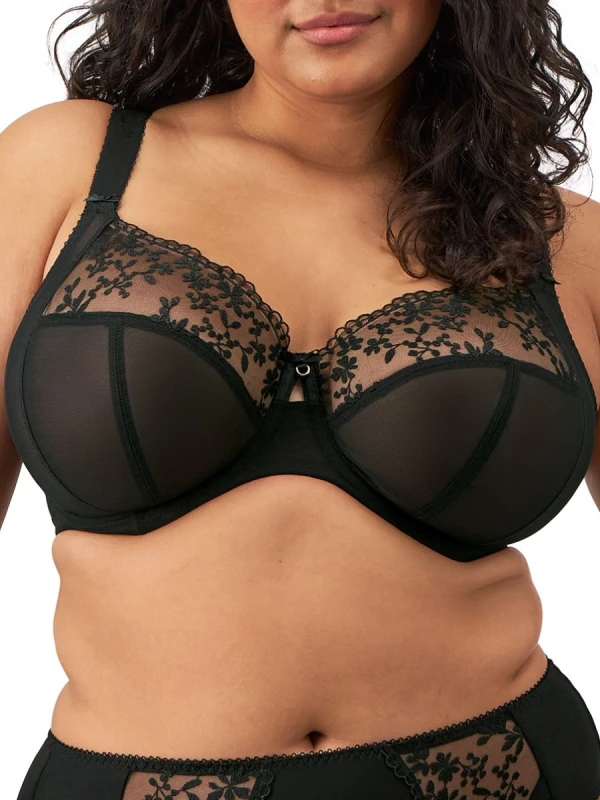 Image of Elomi Womens Zarla Full Cup Bra in Black Size: 32GG Black Female 32GG
