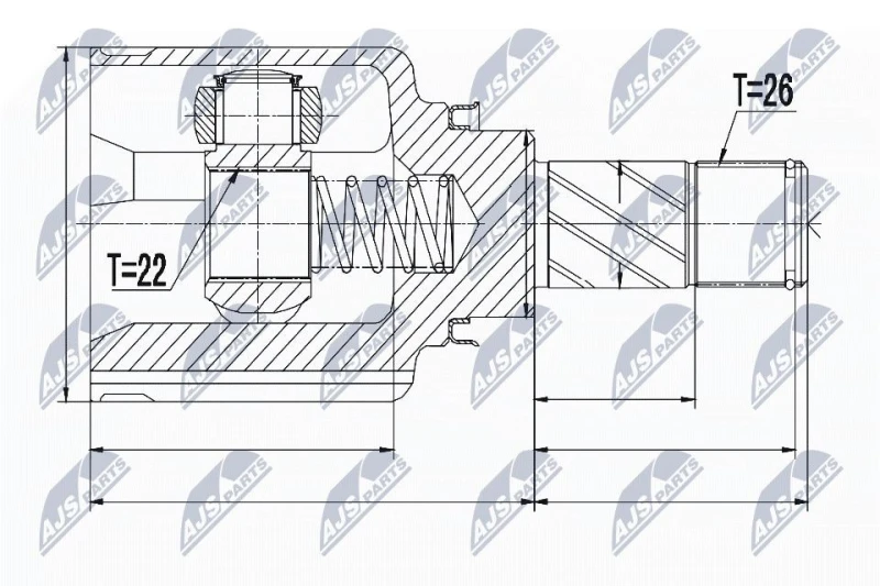 Image of NTY CV joint kit NTY NPW-RE-050